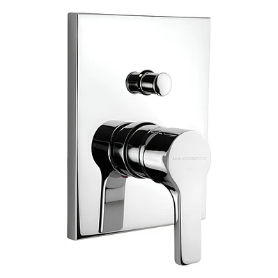 Mezcladora De Baño Boccherini Fd6117 Monocomando Cuadrado Cromado Plateado