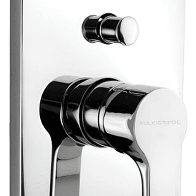 Mezcladora De Baño Boccherini Fd6117 Monocomando Cuadrado Cromado Plateado