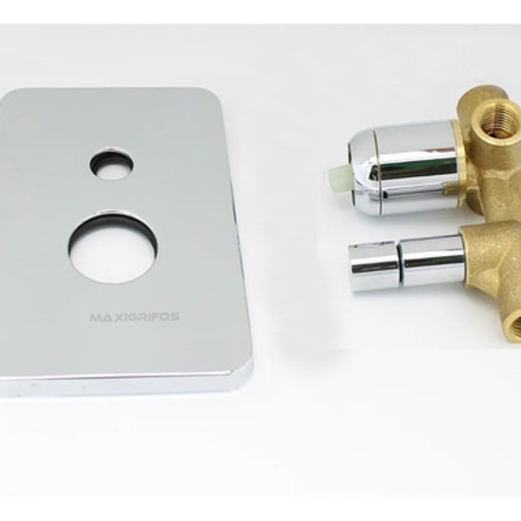 Mezcladora De Baño Boccherini Fd6117 Monocomando Cuadrado Cromado Plateado 4