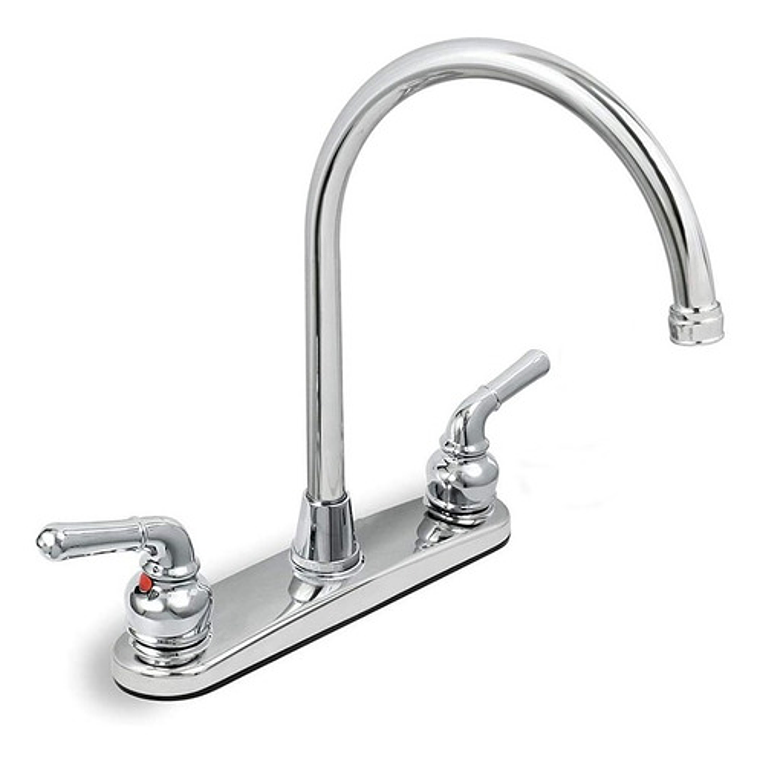 Griferia Llave Lavaplatos 8  + Sifón, Canastilla, Acoples 3