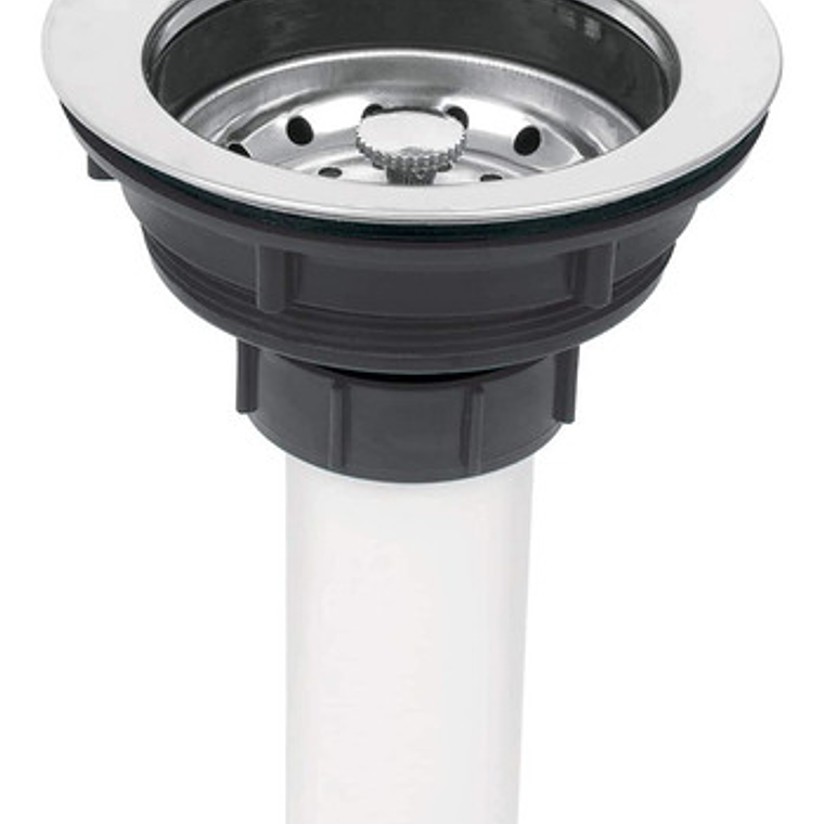 Griferia Llave Lavaplatos 8  + Sifón, Canastilla, Acoples 4