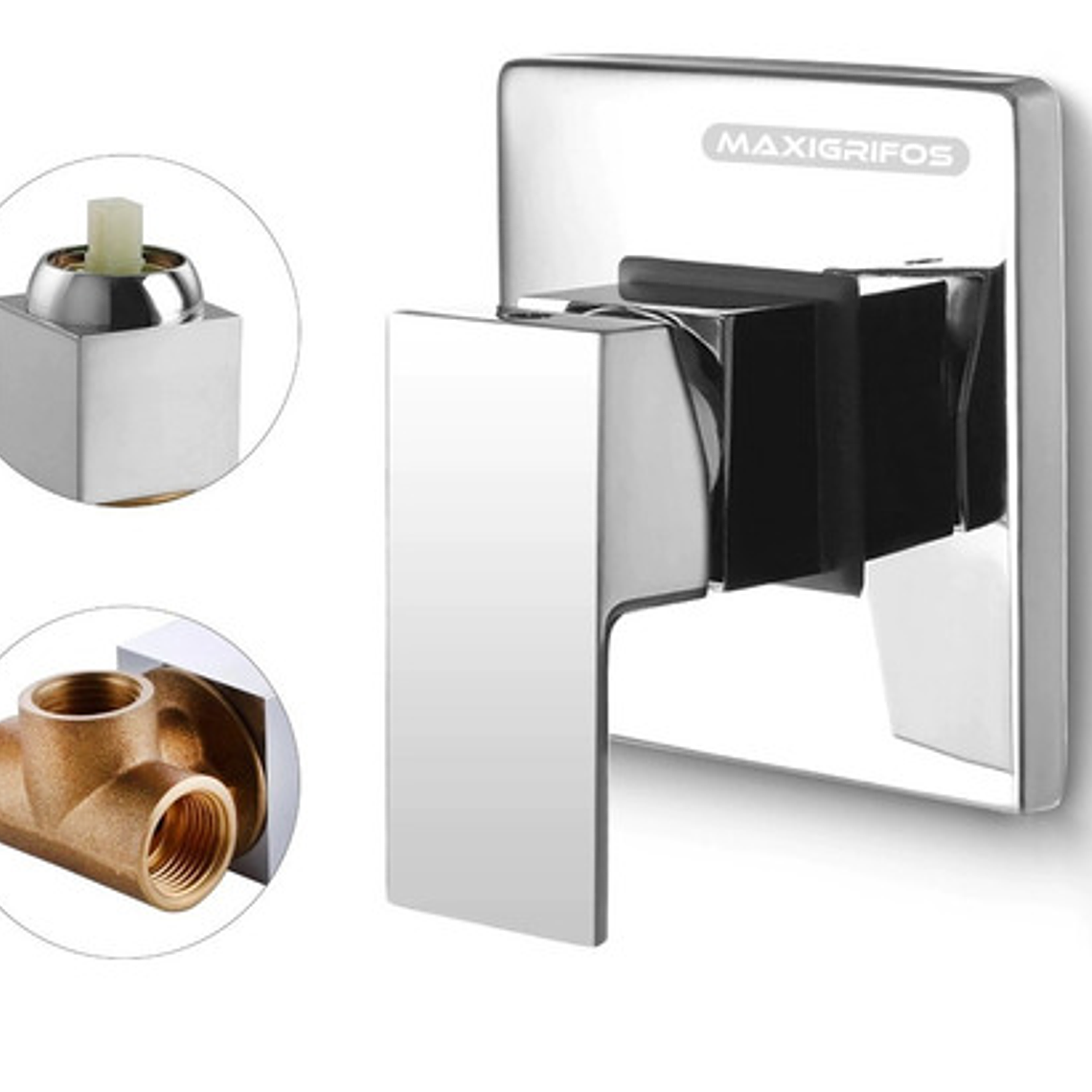 Regadera Metálica 20x20+mezclador Ducha+desviador+teleducha 2