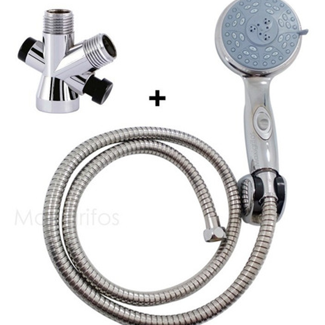 Regadera Metálica 20x20+mezclador Ducha+desviador+teleducha 3