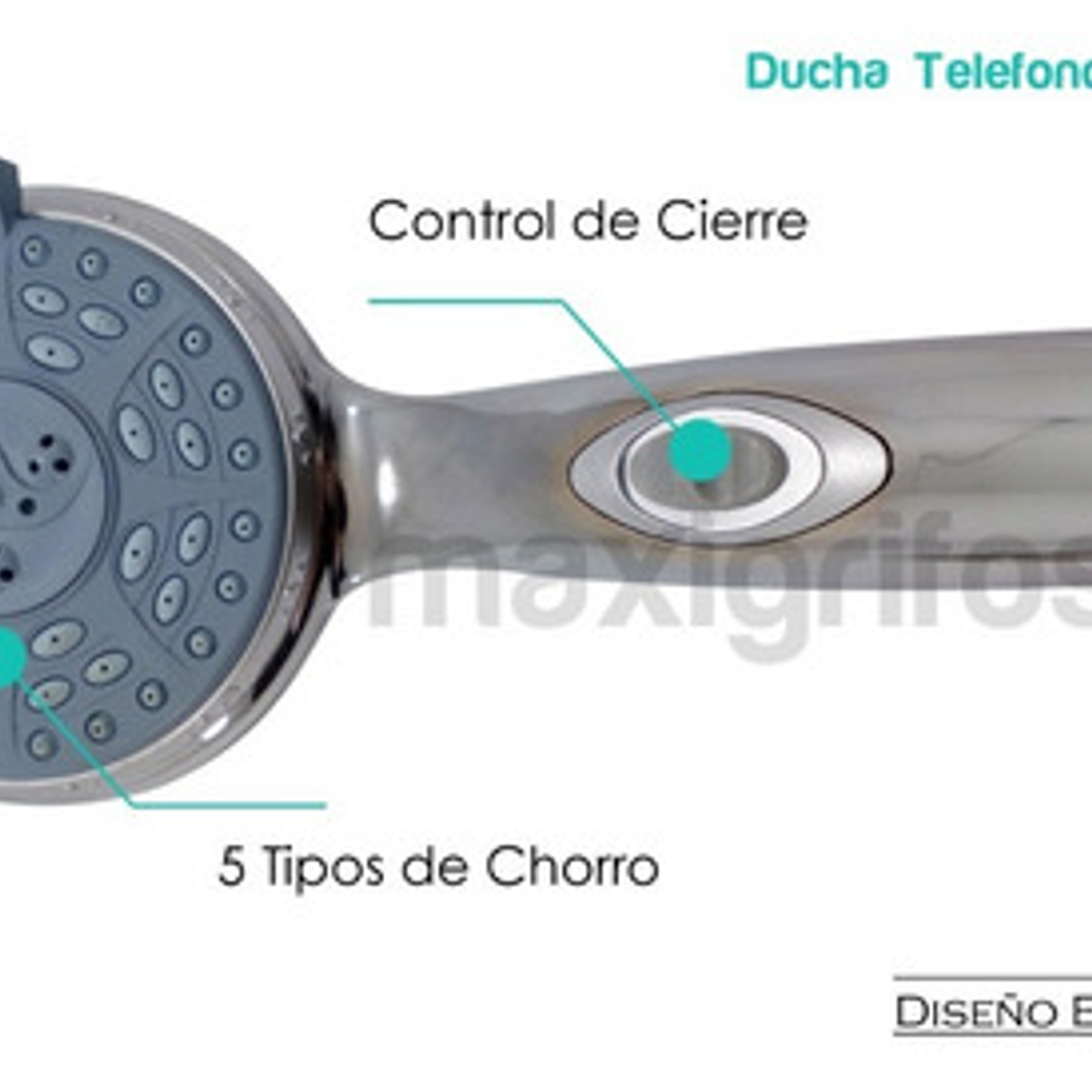 Regadera Metálica 15x15+mezclador Ducha+desviador+teleducha 8