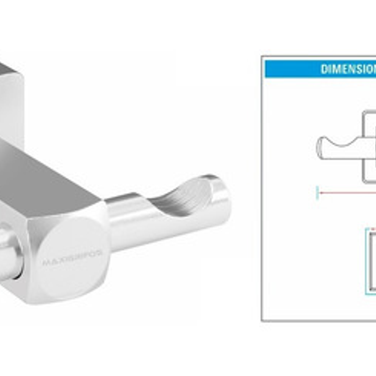 Perchero Gancho Para Baño Cuadrado En Aluminio 1