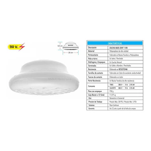 Ducha Eléctrica Maxi Zent Boccherini 120v Incluye Tubo 