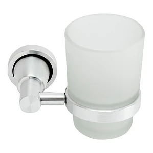 Portacepillo Vaso Boccherini Cepillera Aluminio Pared Satinado 6 Cepillos