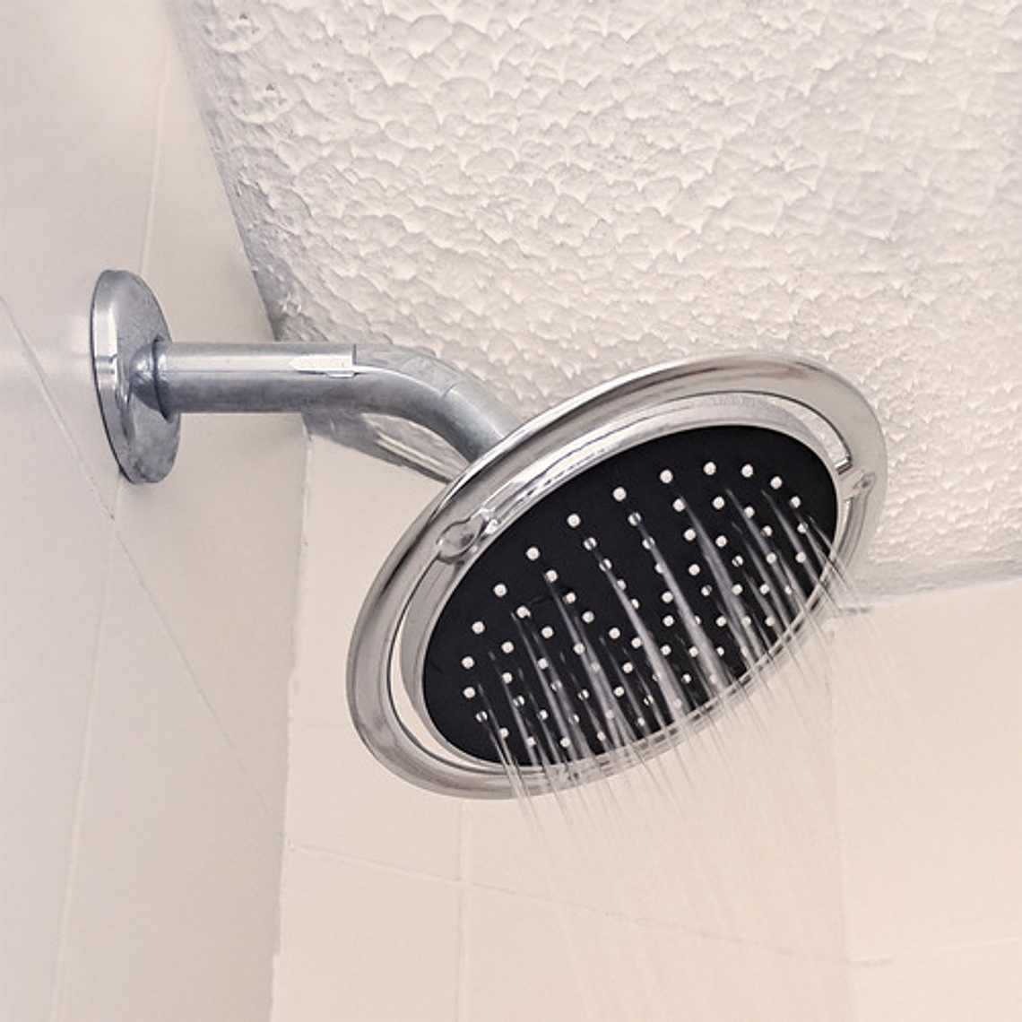 Regadera Ducha Plástica Abs Industrial 16x16 Incluye Tubo 2