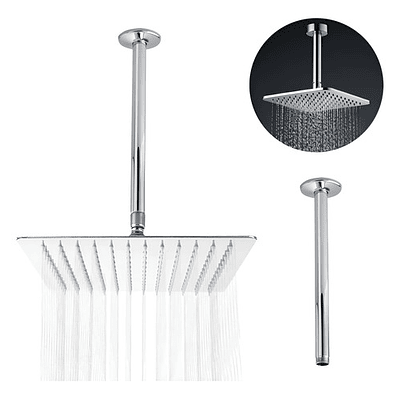 Regadera Ducha Metálica 25x25  Incluye Tubo De Techo