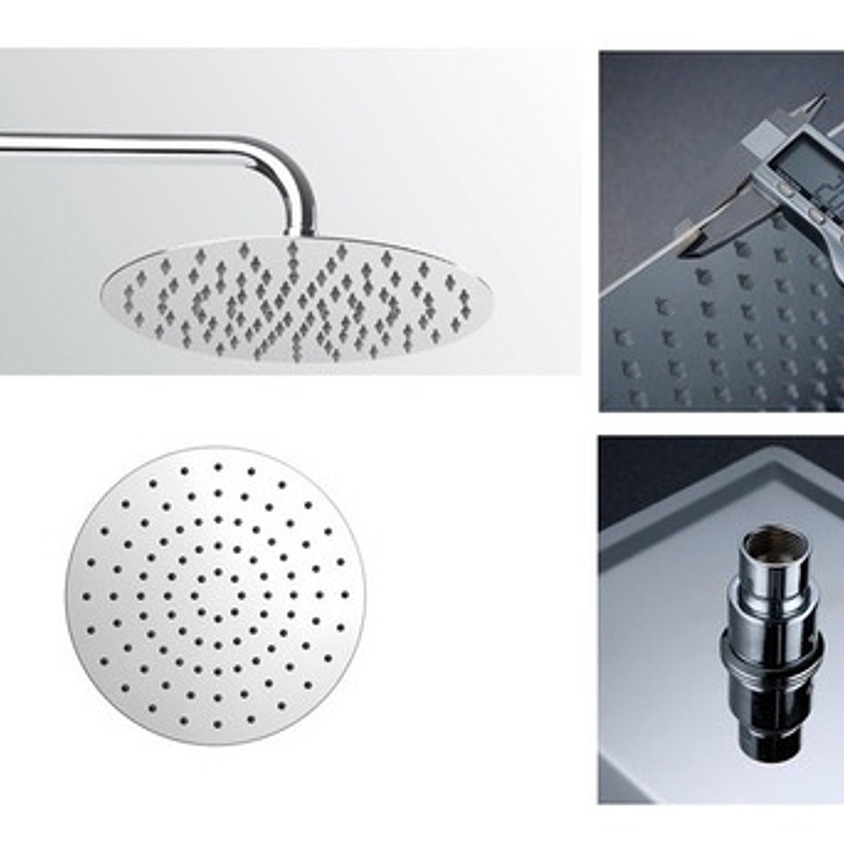 Regadera Metálica 25x25+mezclador Ducha+desviador+teleducha 4