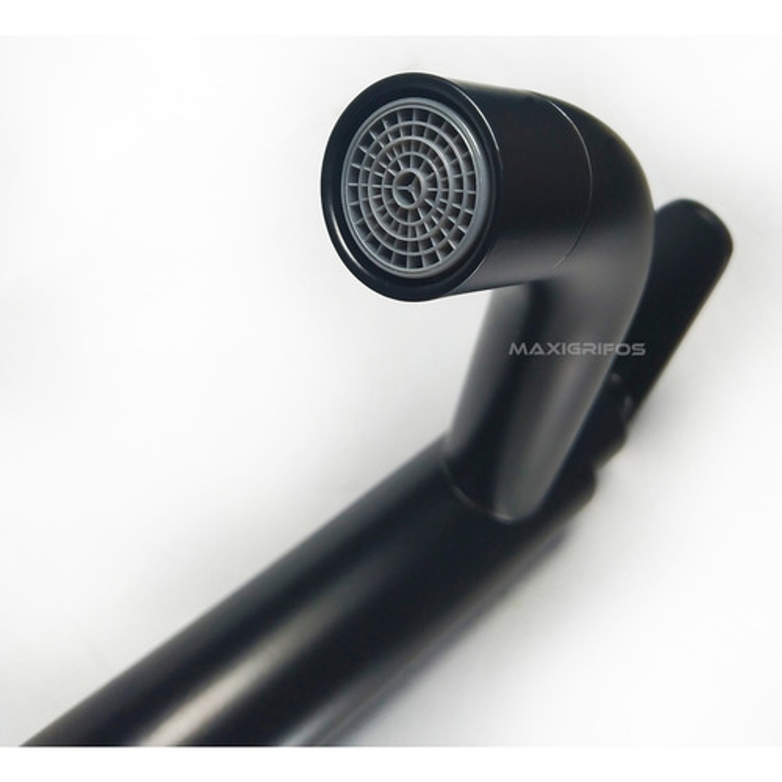 Llave Grifo Lavamanos Negra Alta En Acero Inoxidable 3