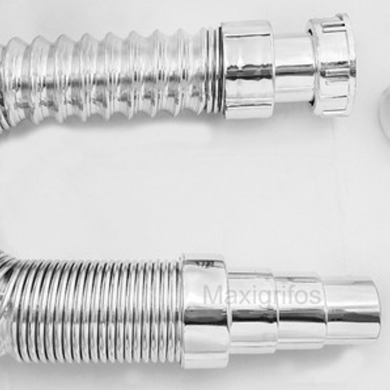 Desagüe O Sifon De Push De Lujo Con Sifón Flexible Cromado 3