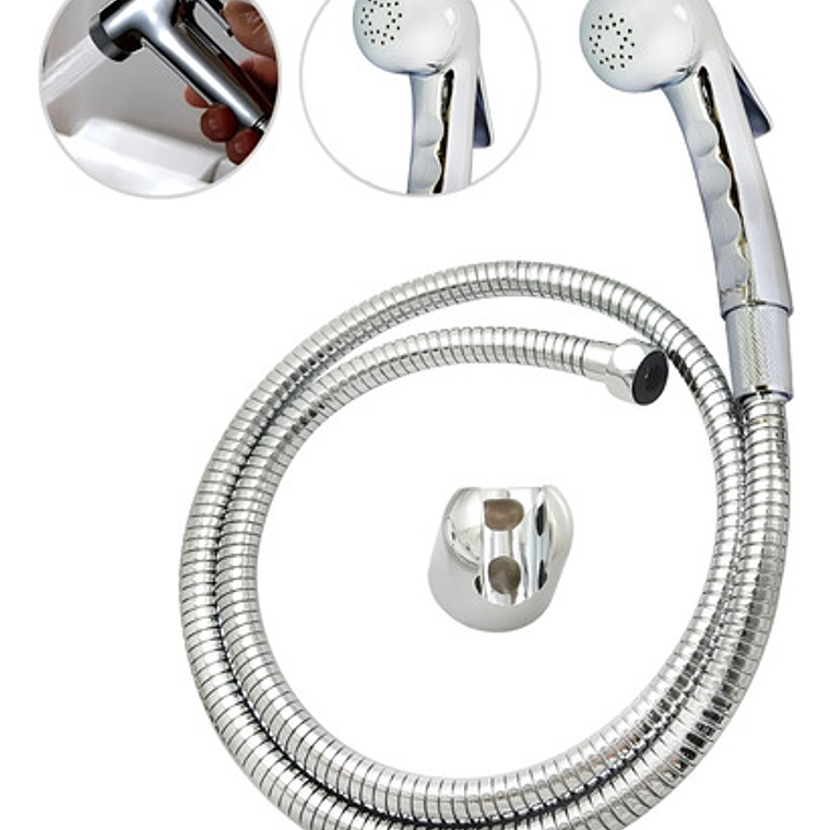 Ducha Bidé Telefono Con Manguera En Acero De 1.2 Mt 1