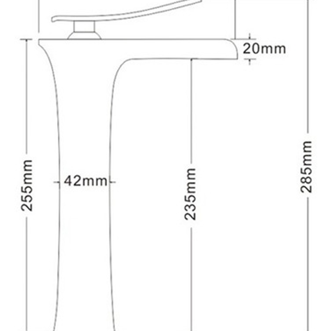 Grifo Lavamanos Monocontrol Dorado Tipo Cascada  8
