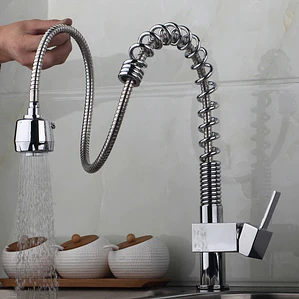  Llave Grifo Lavaplatos Monocontrol Cuadrado Extraíble Lujo