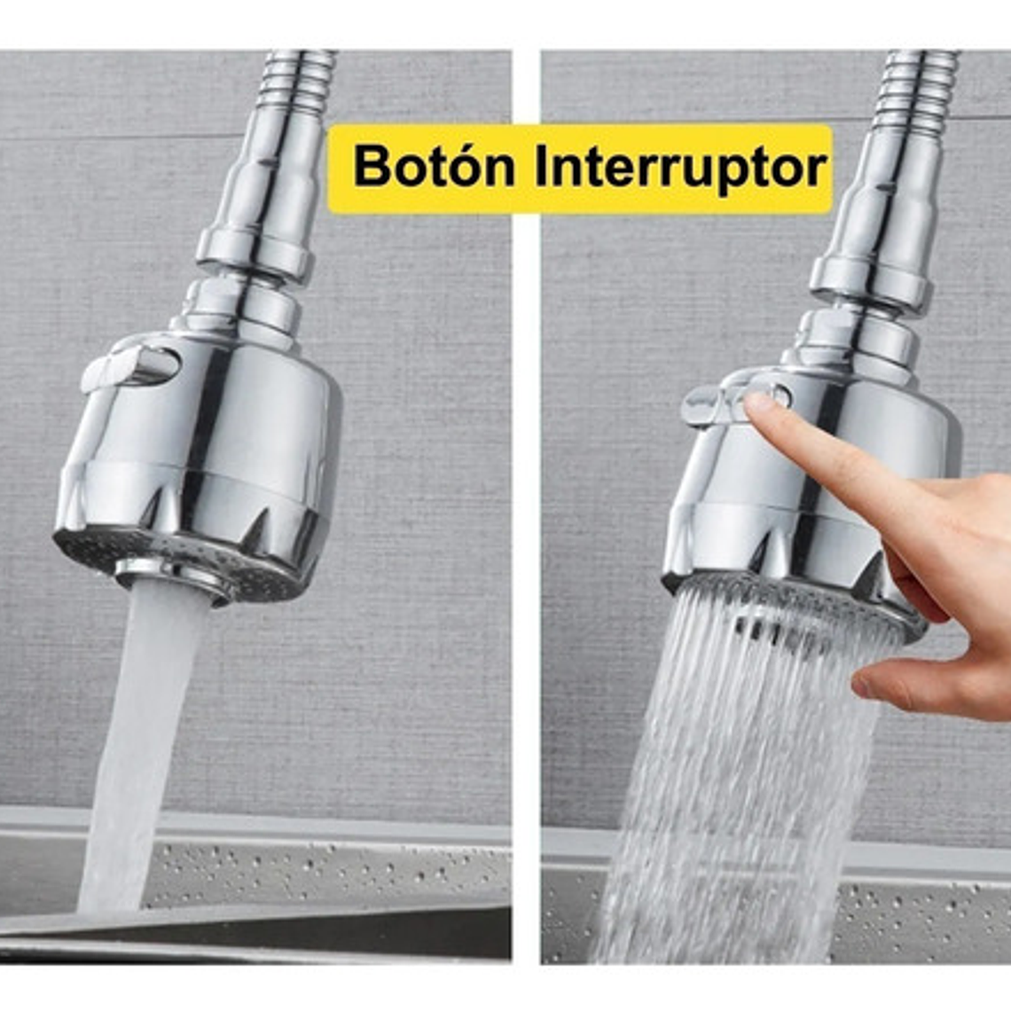  Llave Grifo Lavaplatos Monocontrol Cuadrado Extraíble Lujo 4