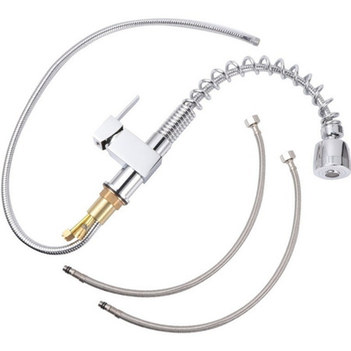  Llave Grifo Lavaplatos Monocontrol Cuadrado Extraíble Lujo 8