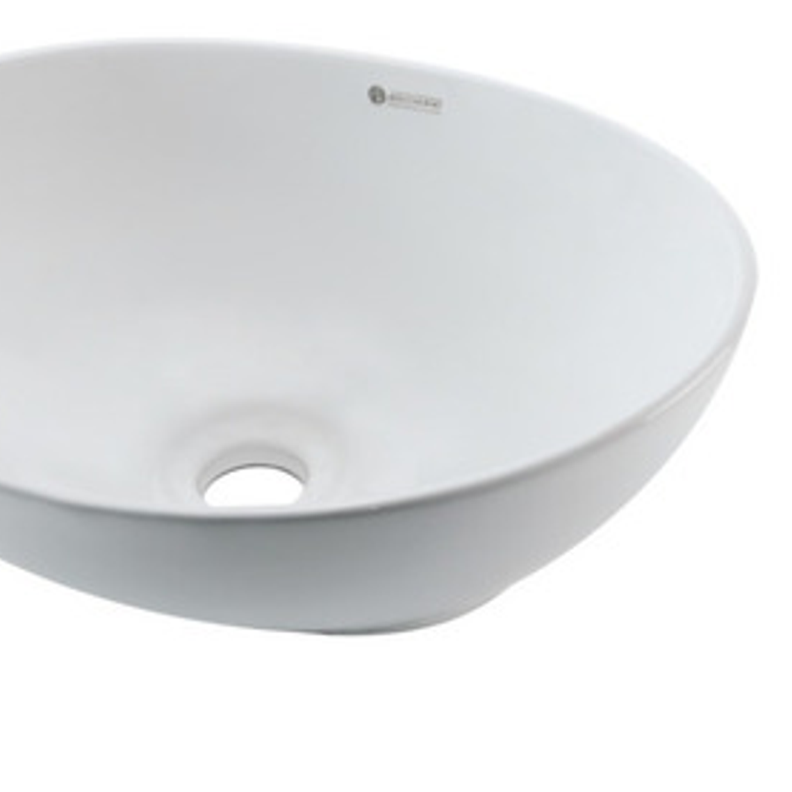 Lavamanos Ovalado Blanco Cerámica De Sobreponer 13,3x41x33 5