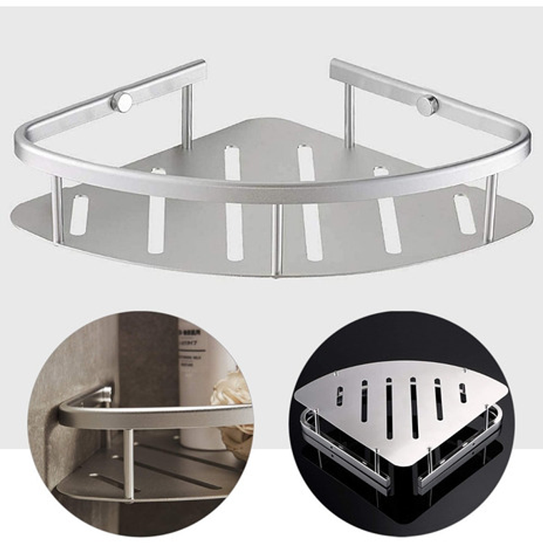 Repisa O Estante Flotante Para Baño Esquinera Metálica 2