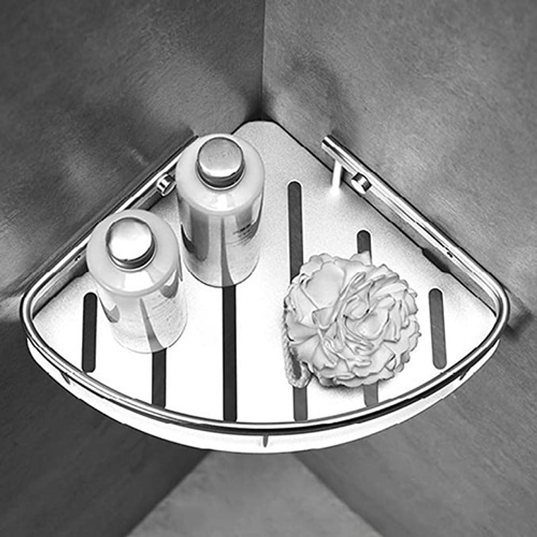 Repisa O Estante Flotante Para Baño Esquinera Metálica 3