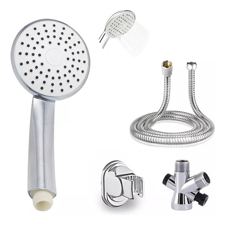 Ducha Teléfono Chorro Tipo Lluvia Incluye Desviador  1