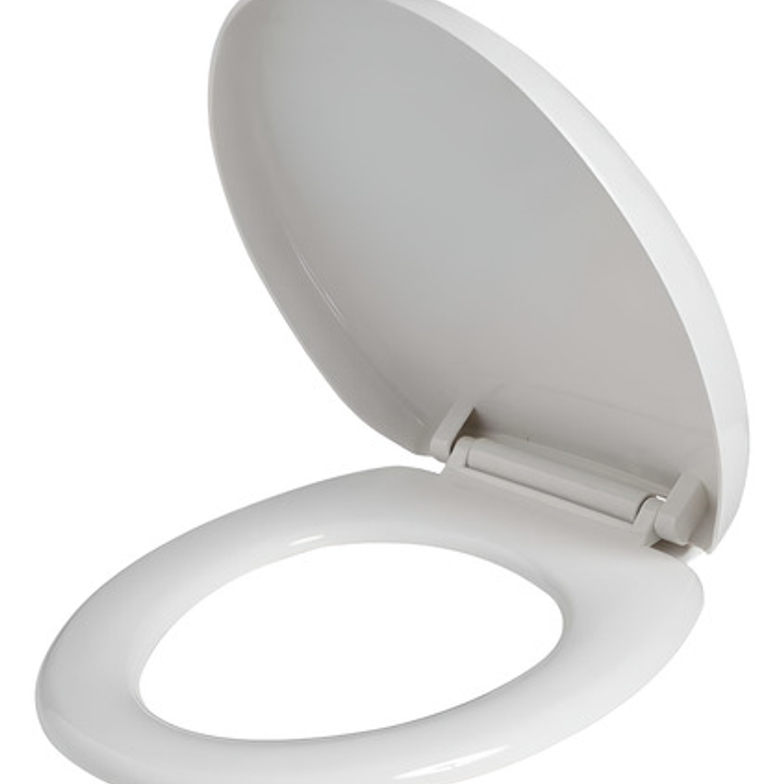 Tapa Asiento Para Sanitario Blanca Redonda Caída Lenta 1