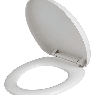 Tapa Asiento Para Sanitario Blanca Redonda Caída Lenta