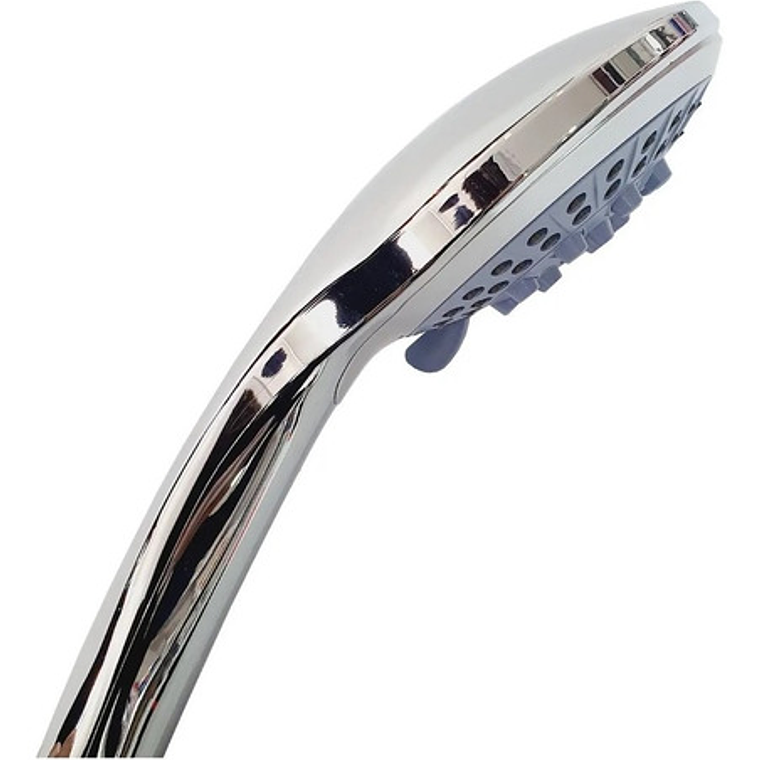 Ducha Teléfono 5 Funciones (tipos De Chorro) + Desviador Color Plateado 8