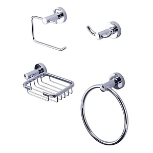 Set Accesorios Para Baño 4 Piezas Lujo Redondo