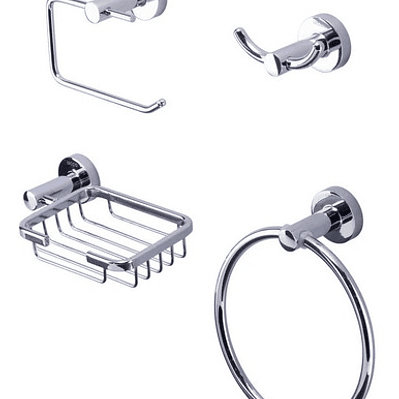 Set Accesorios Para Baño 4 Piezas Lujo Redondo