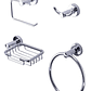 Set Accesorios Para Baño 4 Piezas Lujo Redondo - Miniatura 1