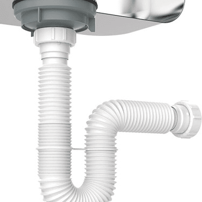 Sifón Flexible Extralargo 170cm Para Lavaplatos O Lavamanos 