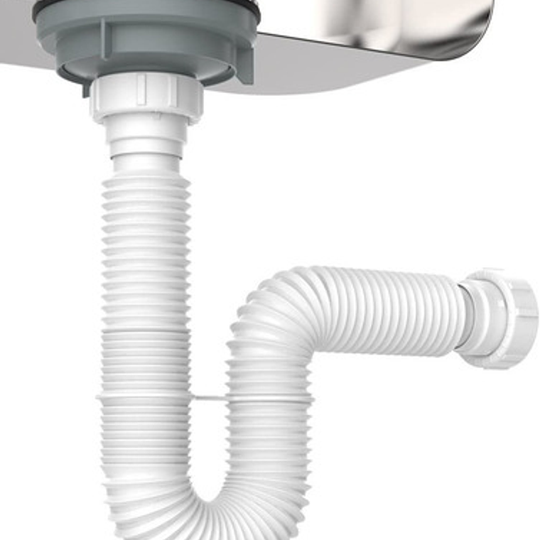 Sifón Flexible Extralargo 170cm Para Lavaplatos O Lavamanos  1