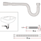 Sifón Flexible Extralargo 170cm Para Lavaplatos O Lavamanos  - Miniatura 2