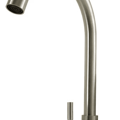 Llave Grifo De Pared Metálica De Agua Fría Cuello Alto