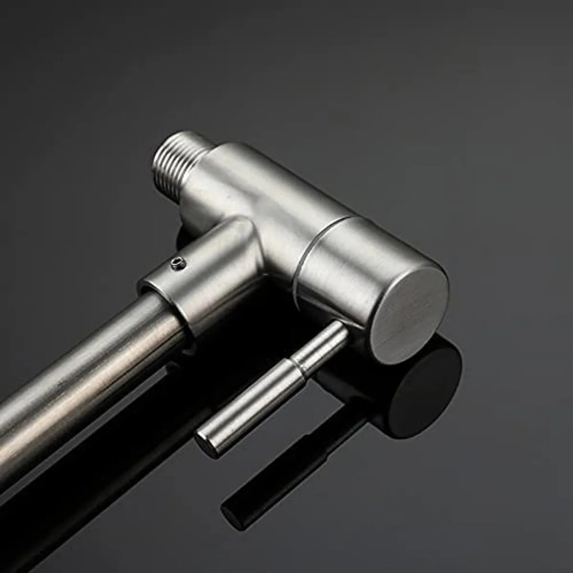 Llave Grifo De Pared Metálica De Agua Fría Cuello Alto 5