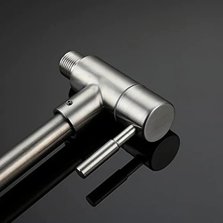 Llave Grifo De Pared Metálica De Agua Fría Cuello Alto 5