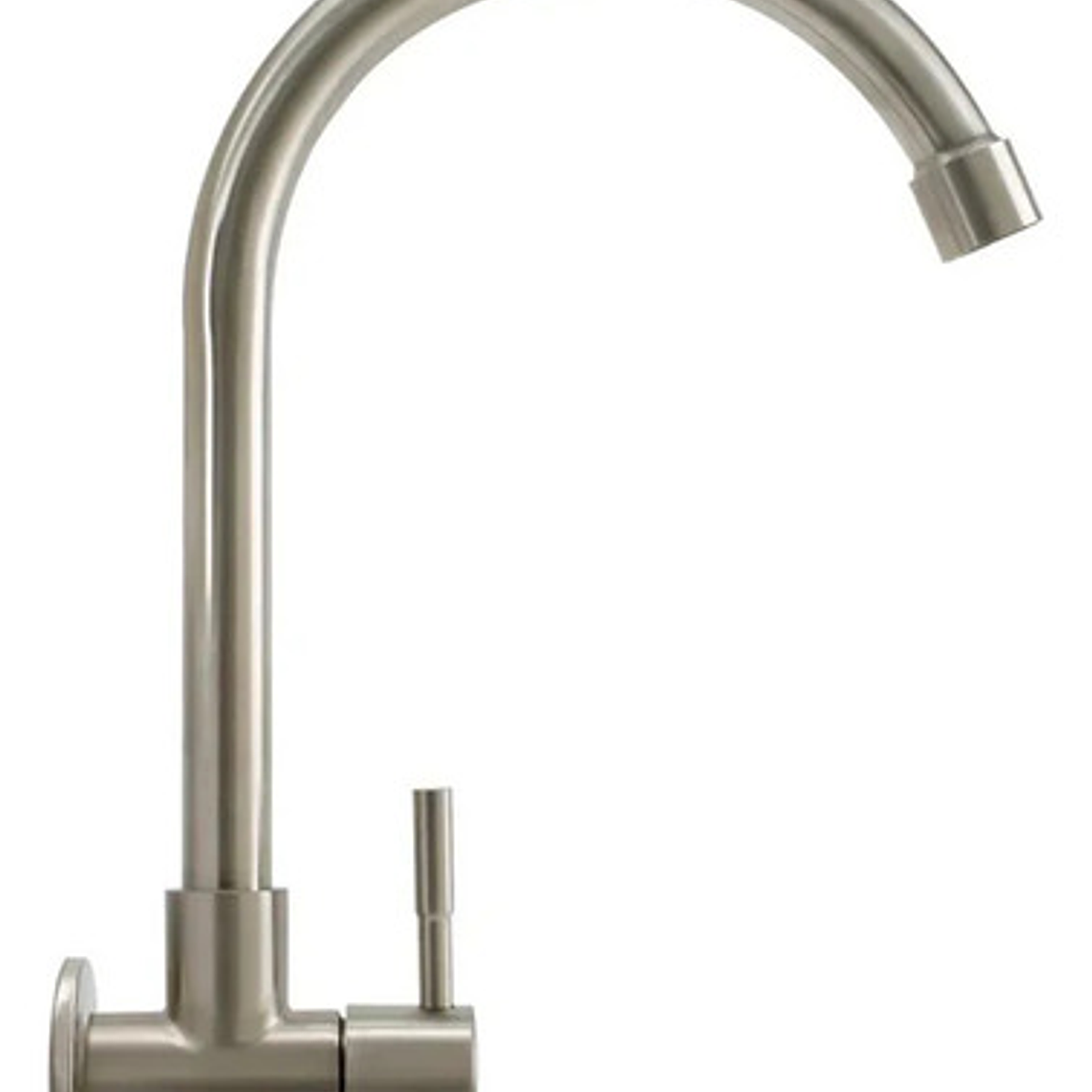 Llave Grifo De Pared Metálica De Agua Fría Cuello Alto 6