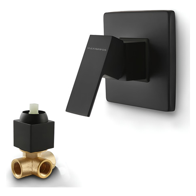 Mezclador Monocontrol Cuadrado Ducha - Bronce Negro 1