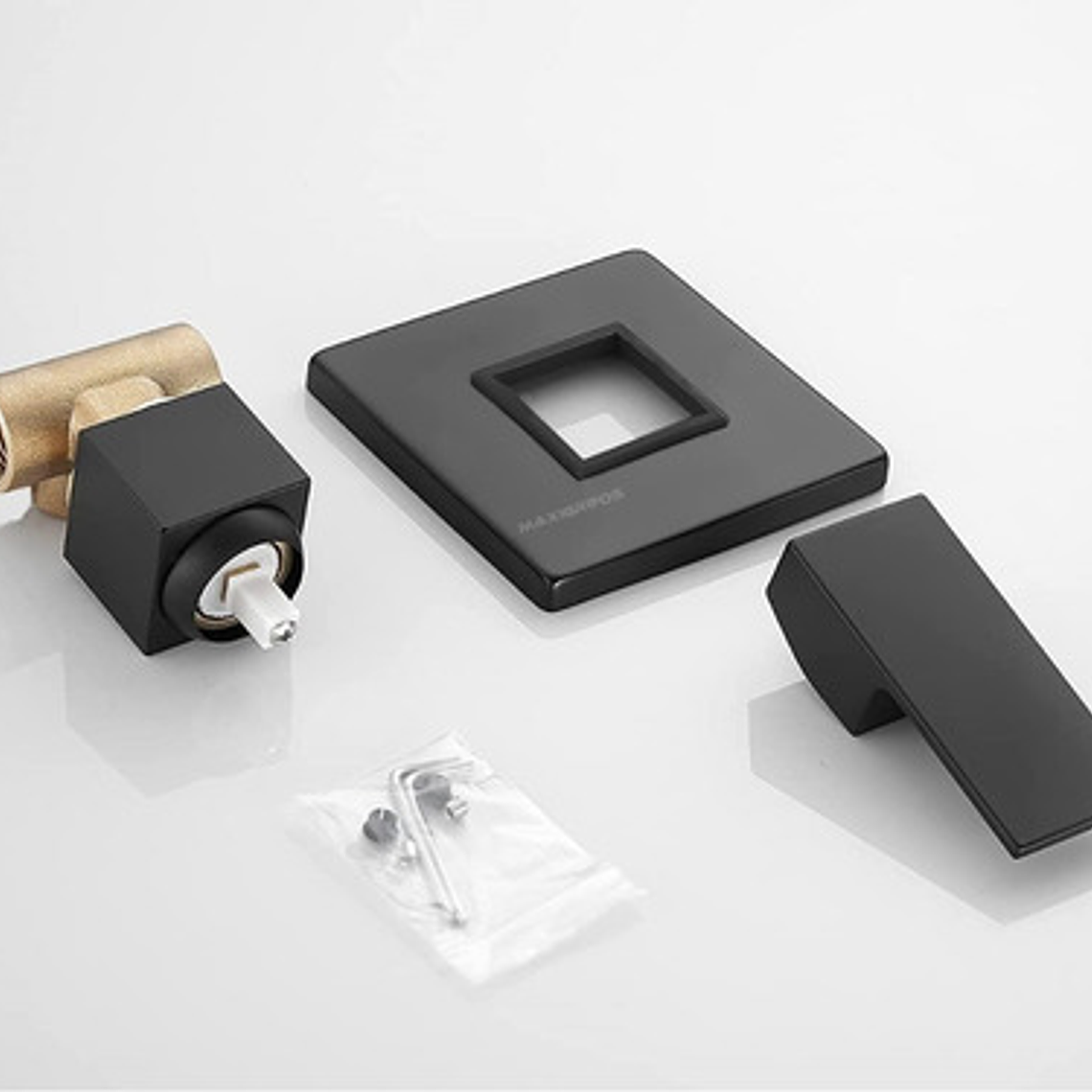 Mezclador Monocontrol Cuadrado Ducha - Bronce Negro 2