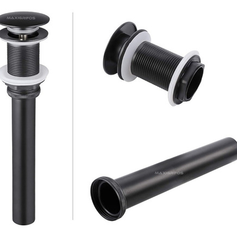 Desagüe O Sifón Negro De Push Largo Para Lavamanos -standar 5