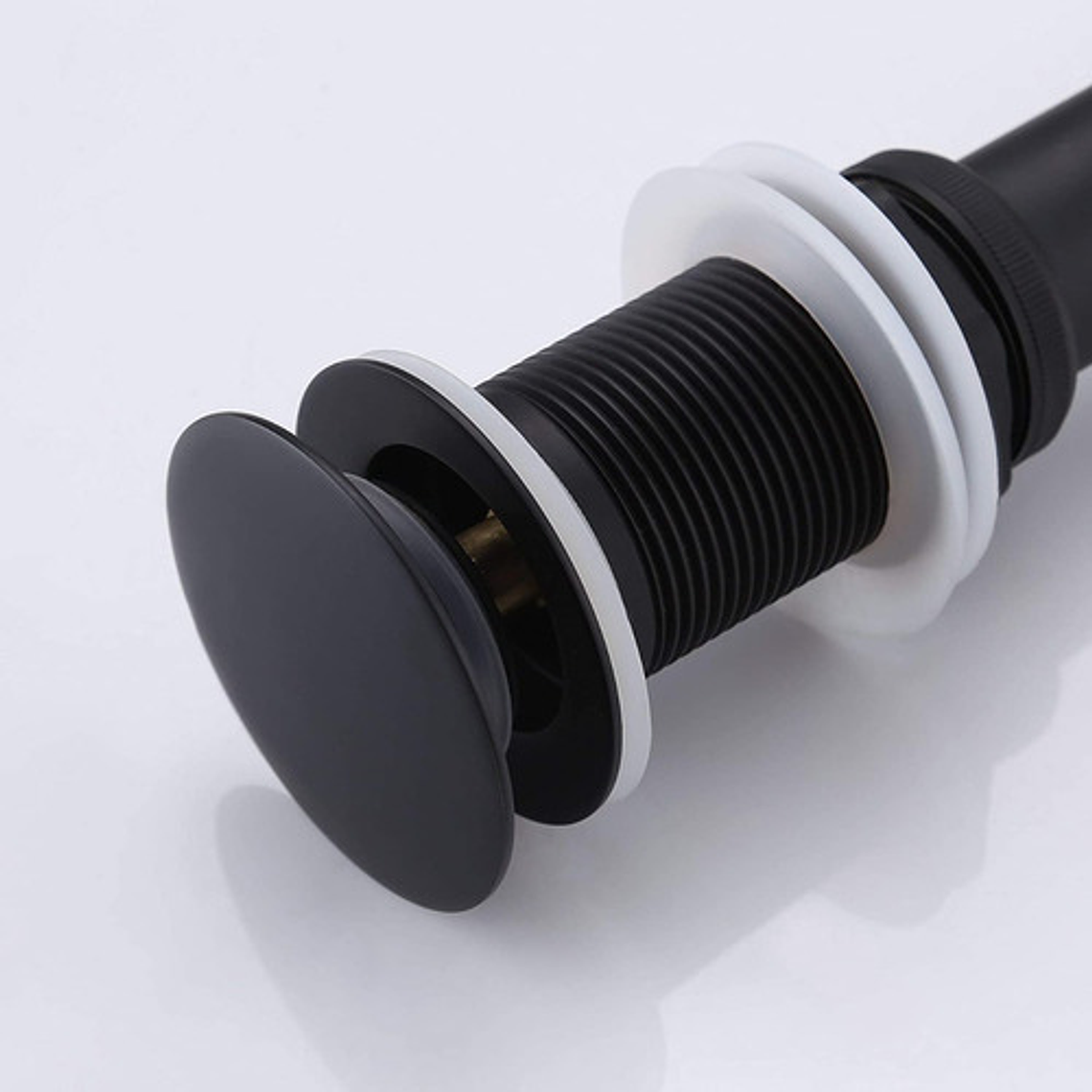 Desagüe O Sifón Negro De Push Largo Para Lavamanos -standar 6