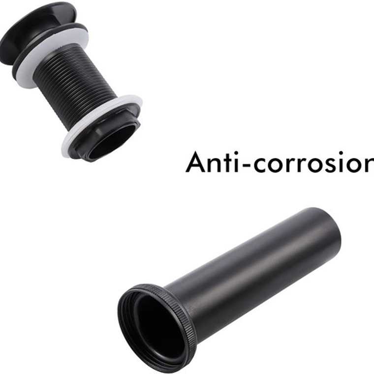 Desagüe O Sifón Negro De Push Largo Para Lavamanos -standar 7