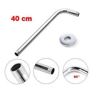 Tubo Extensión O Brazo Ducha Cromado Curvo Longitud 40 Cm