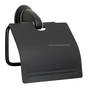 Juego De Accesorios Para Baño Negro Aluminio 6 Piezas