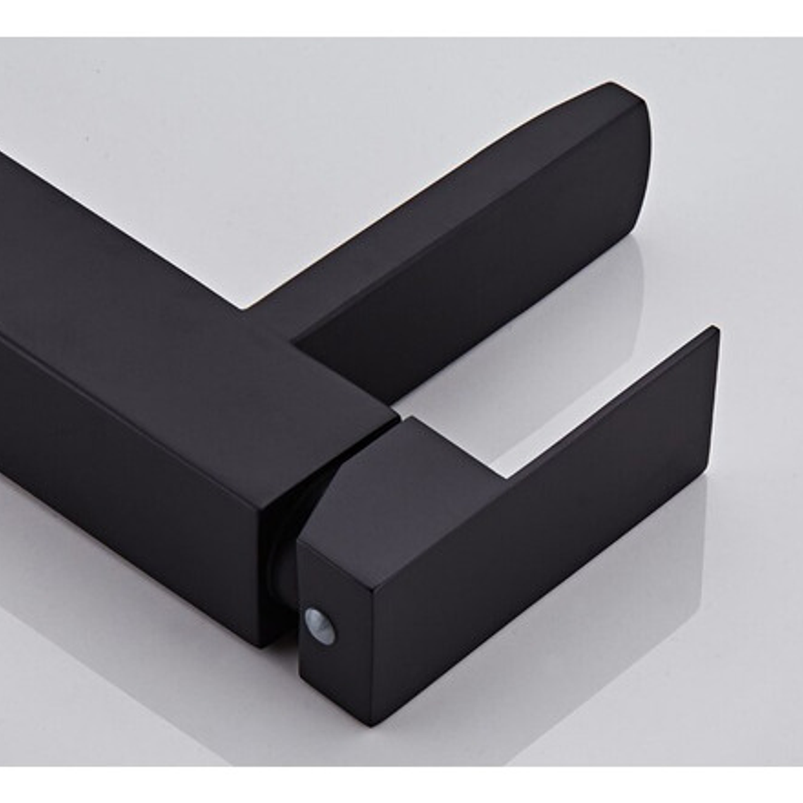 Grifo Llave Para Lavamanos Alta Negro Agua Fría Y Caliente 7