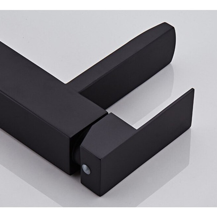 Grifo Llave Para Lavamanos Alta Negro Agua Fría Y Caliente 7