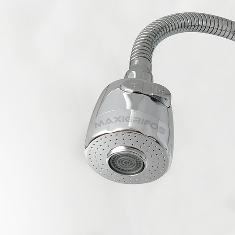 Griferia De Lavaplatos Flexible Pared De Cocina Acabado Cromado Mercury Plateado 6