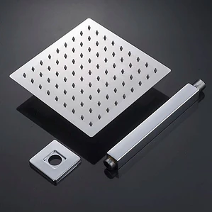 Regadera Ducha Metálica 20x20 Incluye Tubo De Techo Cuadrado