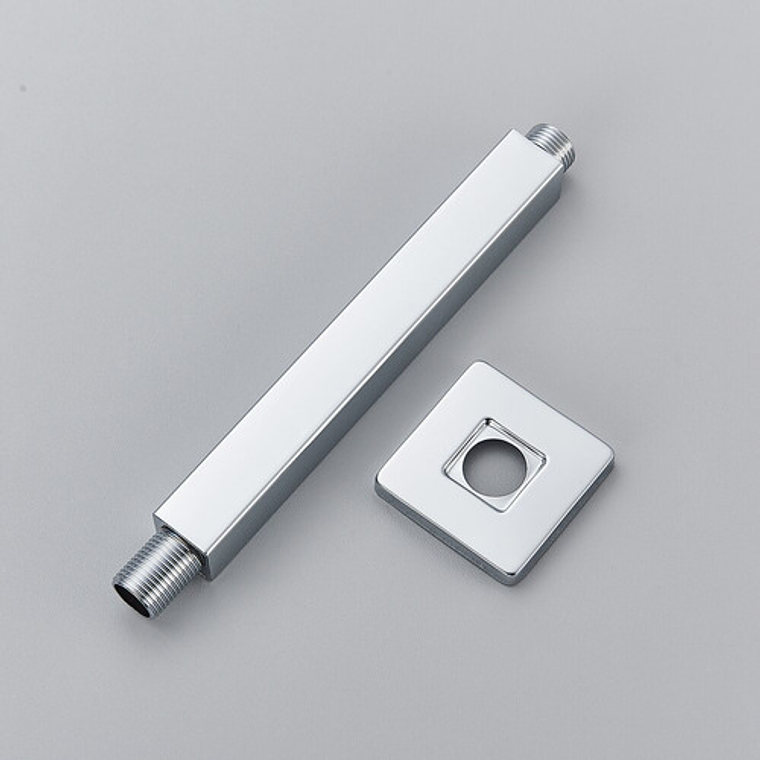 Regadera Ducha Metálica 20x20 Incluye Tubo De Techo Cuadrado 5